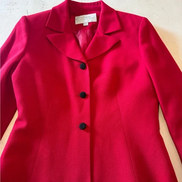 Vintage Tahari Red Skirt Suit